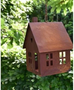 Vogel Voeder Huisje Van Roest Metaal Aan Ketting -Kortingswinkel voor woondecoratie vogel voeder huisje van roest metaal aan ketting 2