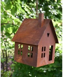 Vogel Voeder Huisje Van Roest Metaal Aan Ketting -Kortingswinkel voor woondecoratie vogel voeder huisje van roest metaal aan ketting 4