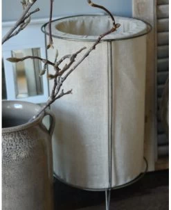 Windlicht Met Dubbel Doek Naturel En Metalen Frame Groot, IB Laursen