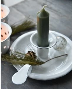 Wit Emaille Kandelaar Met Oor, IB Laursen -Kortingswinkel voor woondecoratie wit emaille kandelaar met oor ib laursen 6