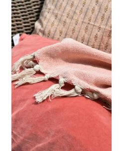 Woonkleed Cream/faded Rose Met Kwastjes, IB Laursen -Kortingswinkel voor woondecoratie woonkleed creamfaded rose met kwastjes ib laursen 6