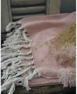 Woonkleed Cream/faded Rose Met Kwastjes, IB Laursen -Kortingswinkel voor woondecoratie woonkleed creamfaded rose met kwastjes ib laursen 7