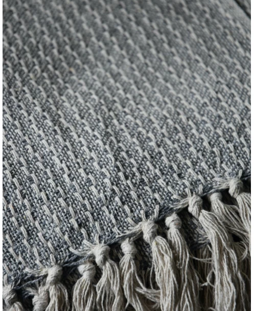 Woonkleed Sprei In Gebroken Wit Met Zacht Blauw/grijs, IB Laursen 5 Woonkleed Sprei In Gebroken Wit Met Zacht Blauw/grijs, IB Laursen - Afbeelding 3