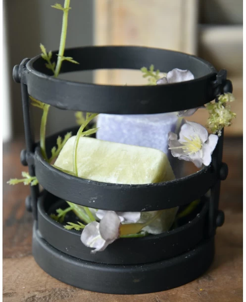 Zwarte Metalen Houder Met Amber Blokjes Lavendel En Jasmijn 7 Zwarte Metalen Houder Met Amber Blokjes Lavendel En Jasmijn - Afbeelding 5