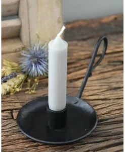 Zwarte Metalen Kandelaar Met Oor, IB Laursen